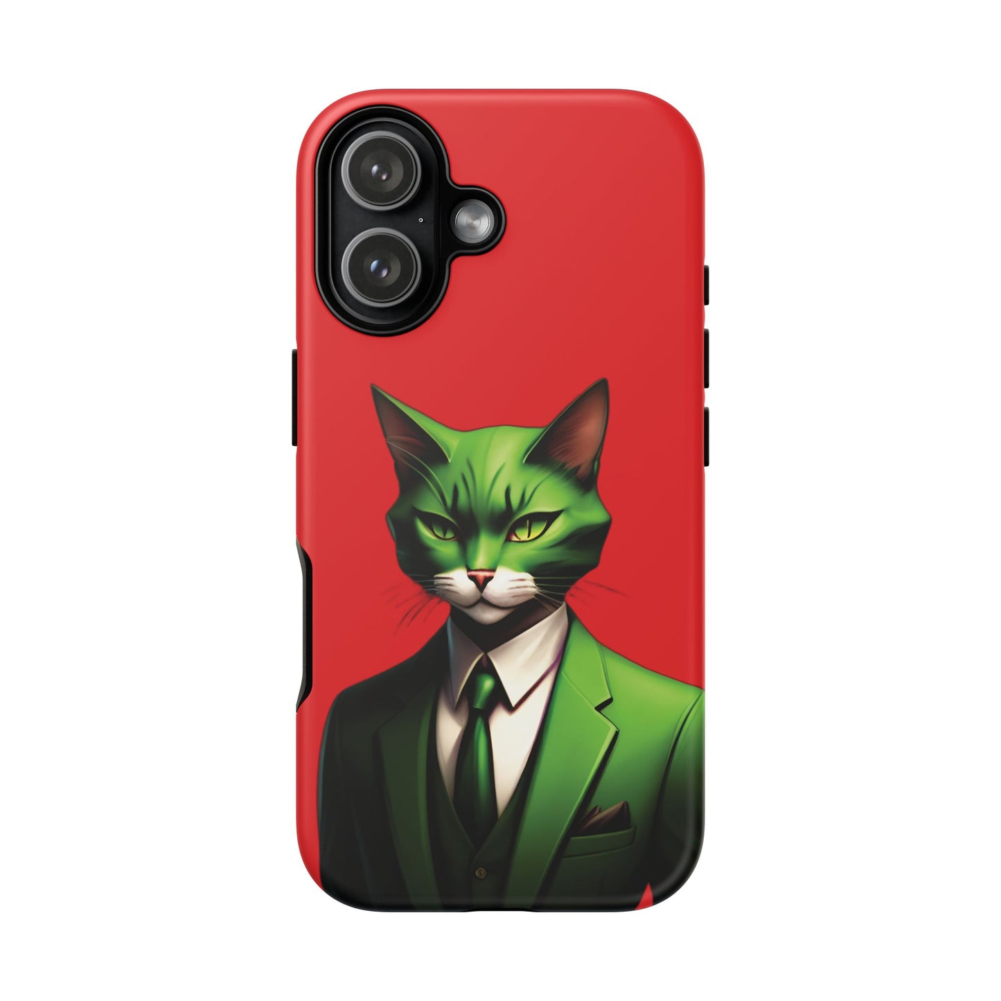 Husă Iphone 17 GREEN SUIT CAT Mat