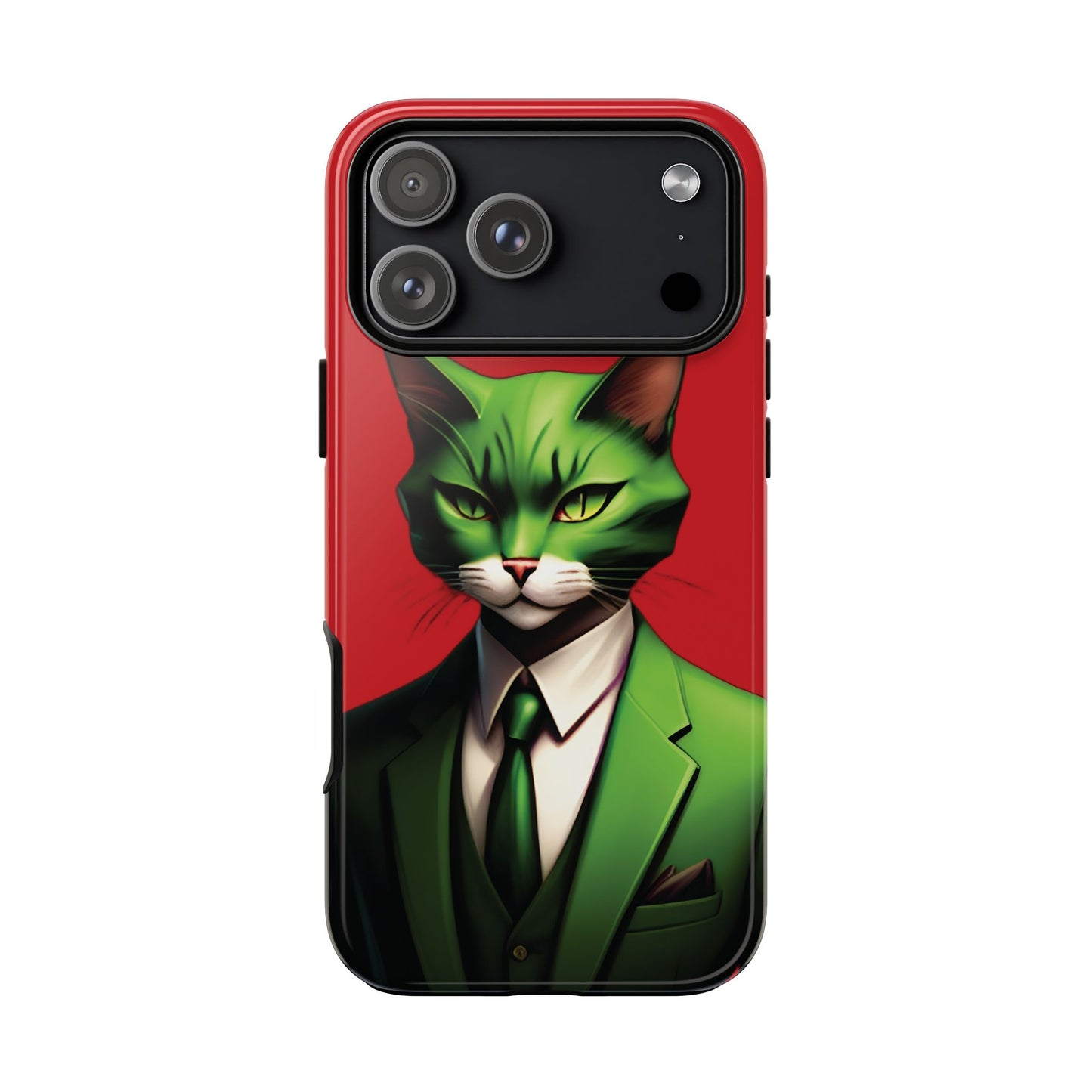 Husă Iphone 17 Pro Max GREEN SUIT CAT