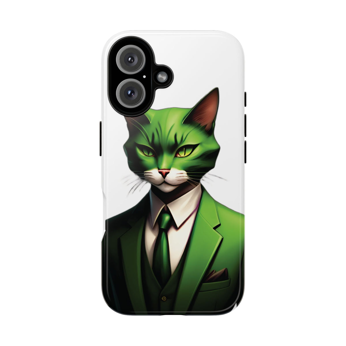 Husă Iphone 16 GREEN SUIT CAT