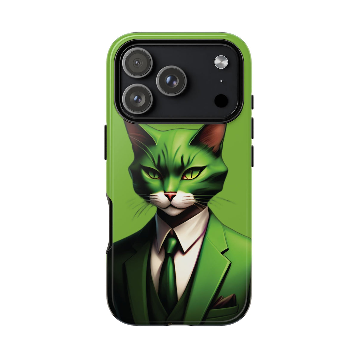 Husă Iphone 17 Pro GREEN SUIT CAT