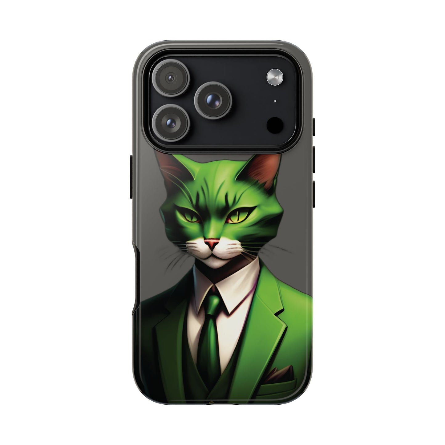 Husă Iphone 17 Pro GREEN SUIT CAT