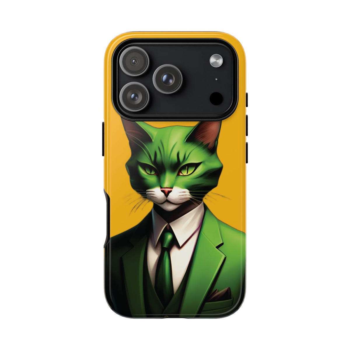 Husă Iphone 17 Pro GREEN SUIT CAT