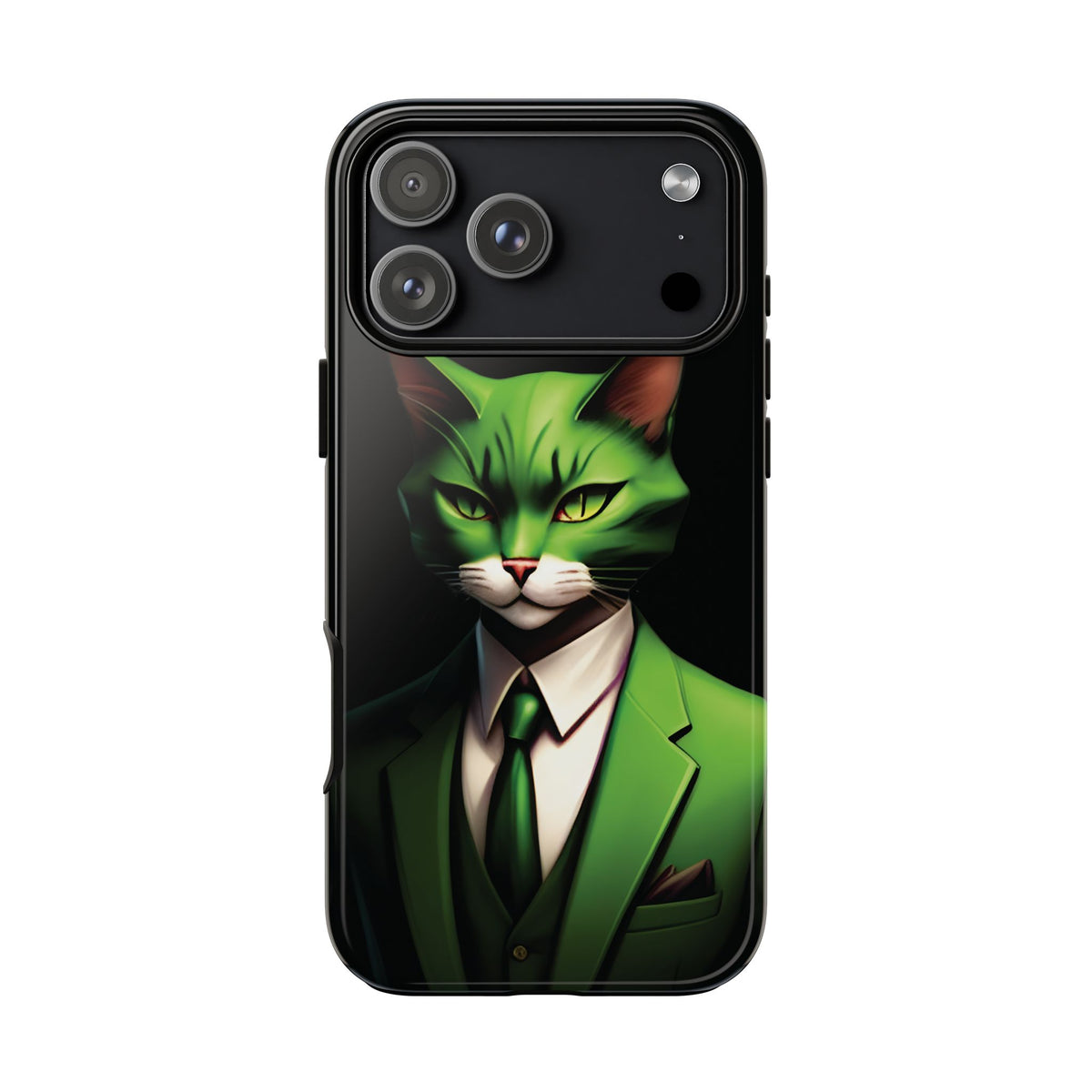 Husă Iphone 17 Pro Max GREEN SUIT CAT
