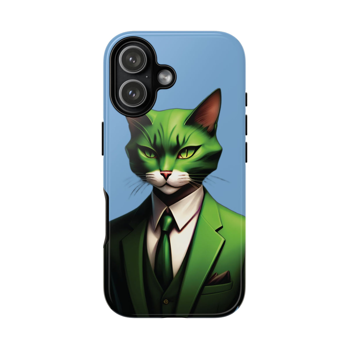Husă Iphone 17 GREEN SUIT CAT
