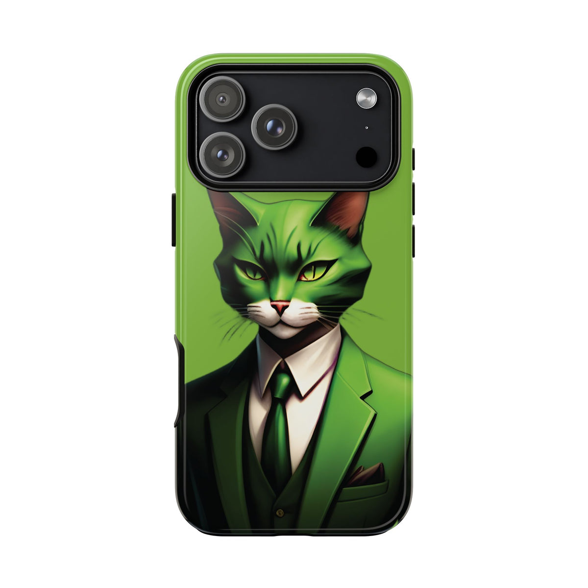 Husă Iphone 17 Pro Max GREEN SUIT CAT