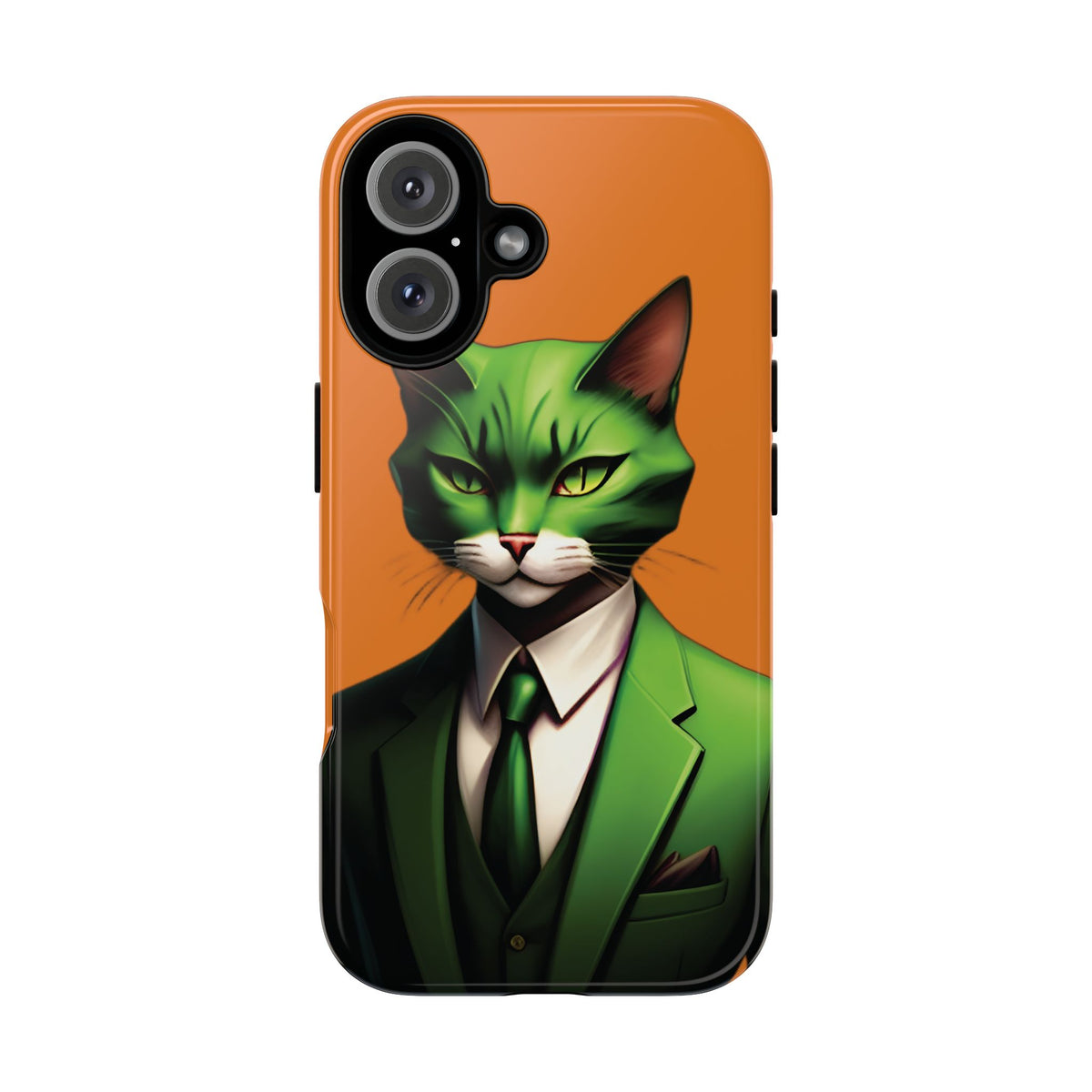 Husă Iphone 16 GREEN SUIT CAT