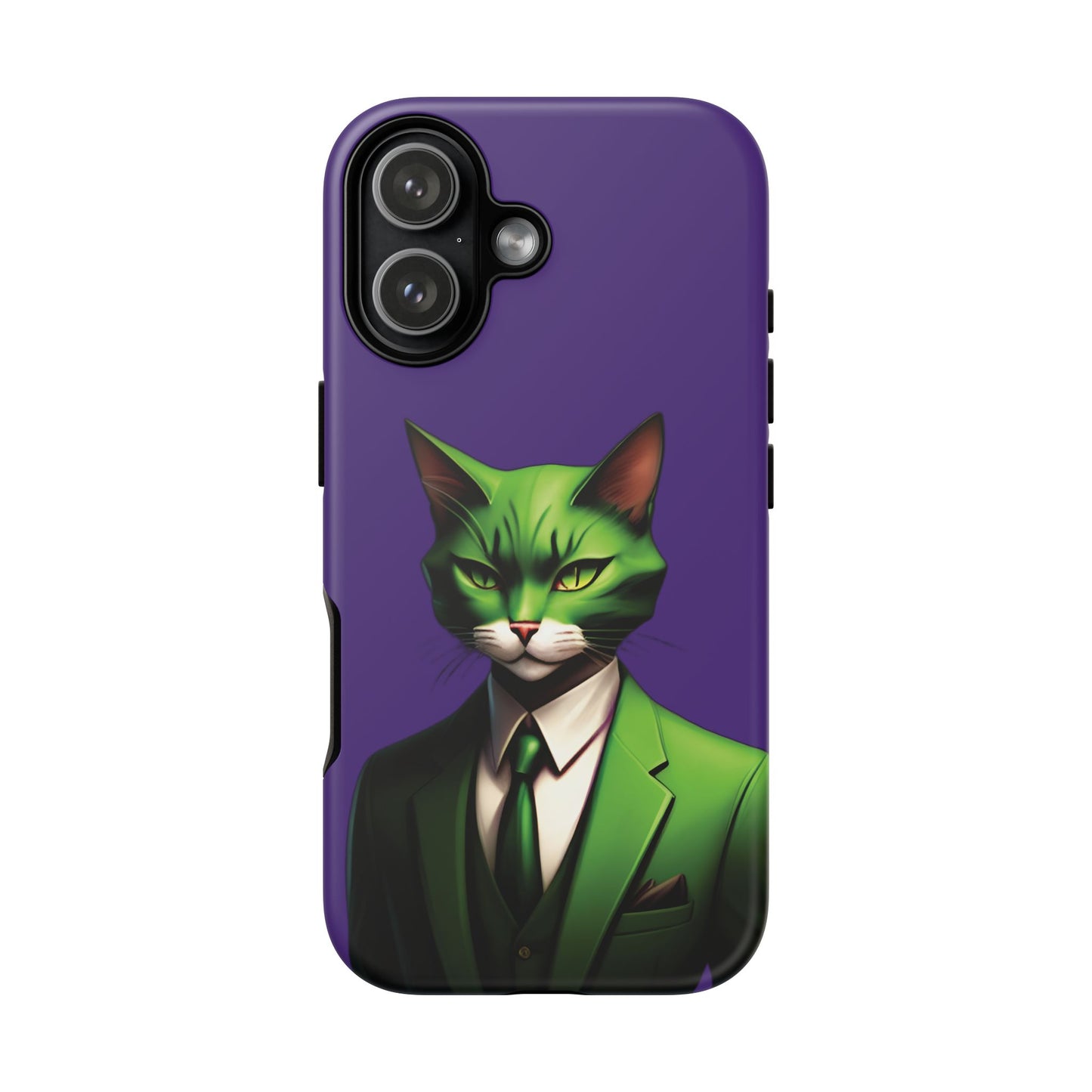 Husă Iphone 17 GREEN SUIT CAT Mat