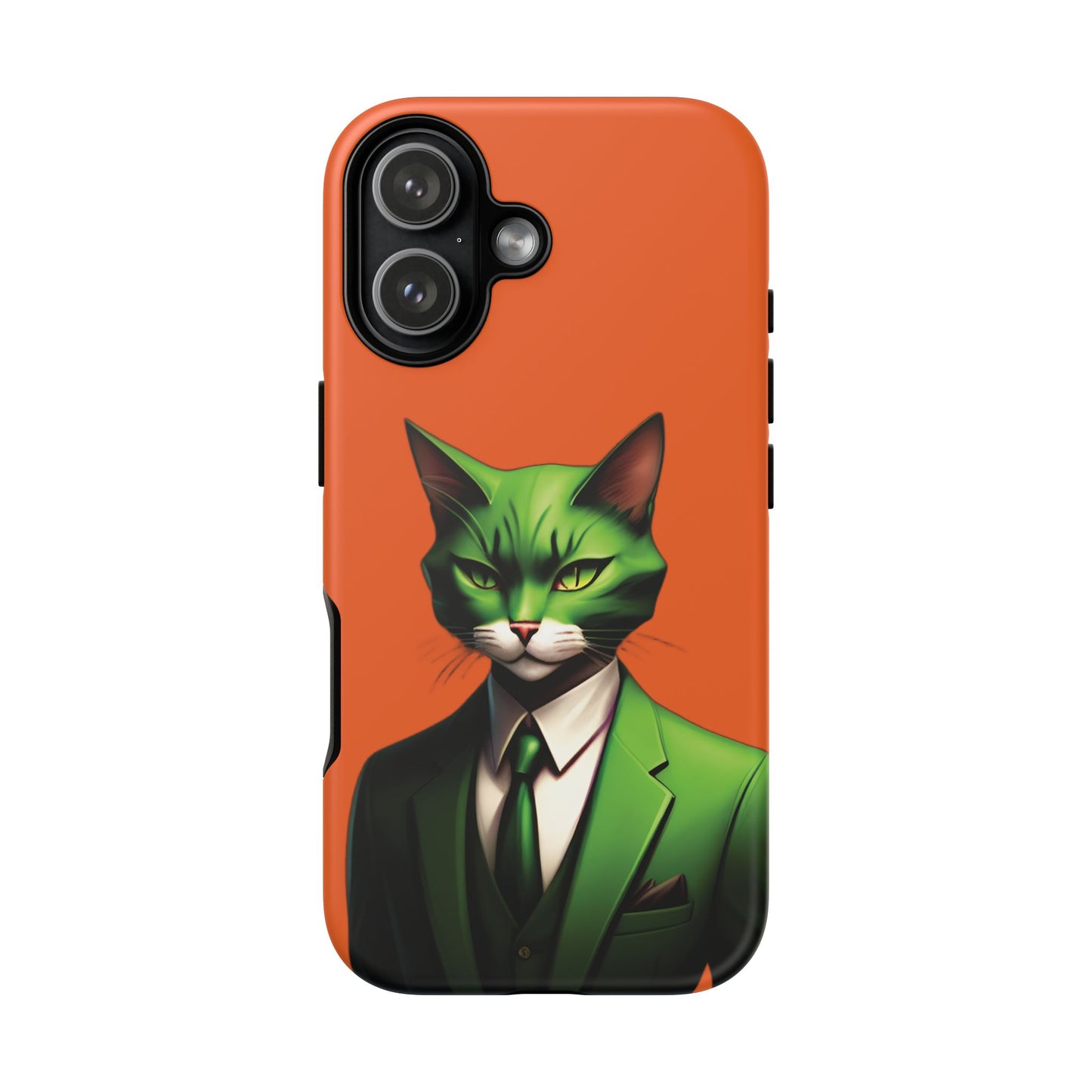 Husă Iphone 17 GREEN SUIT CAT Mat