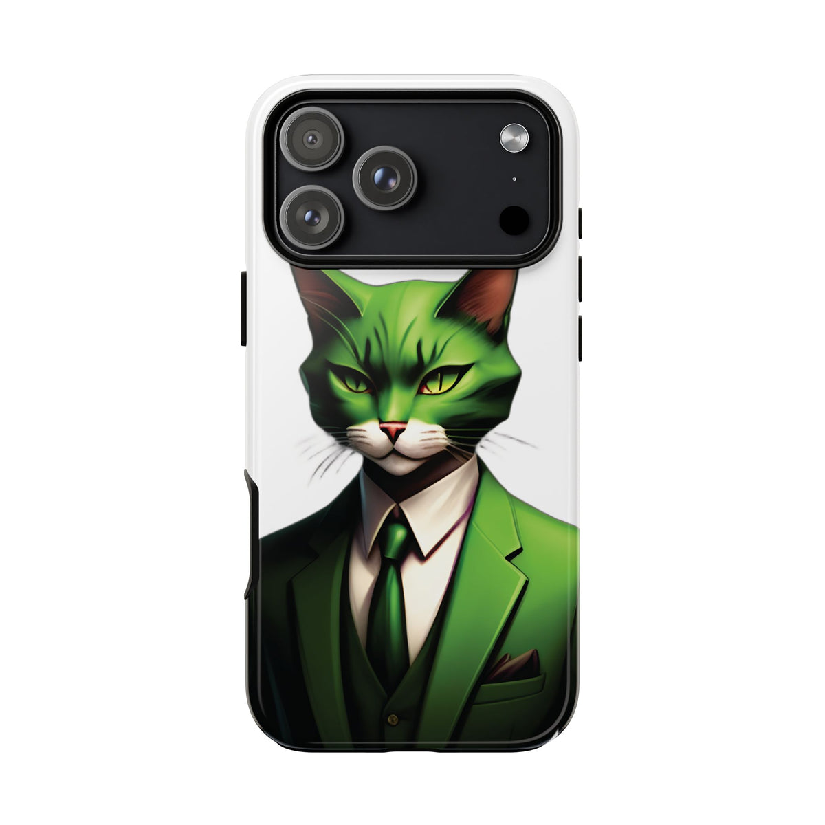 Husă Iphone 17 Pro Max GREEN SUIT CAT