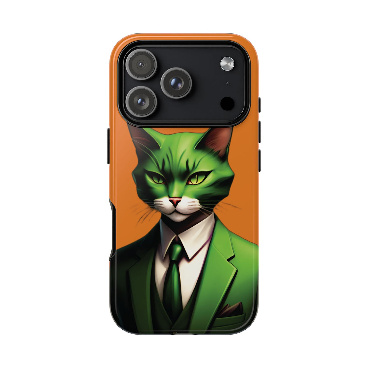 Husă Iphone 17 Pro GREEN SUIT CAT