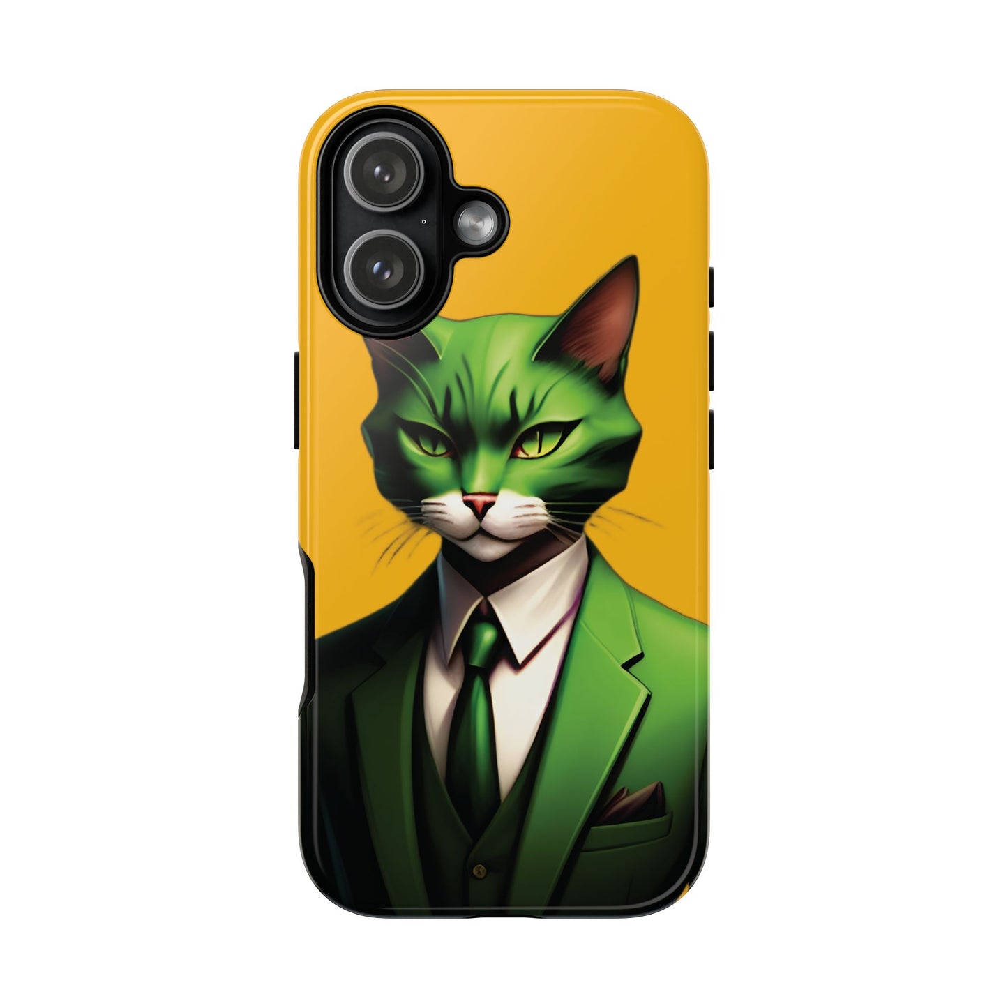 Husă Iphone 17 GREEN SUIT CAT