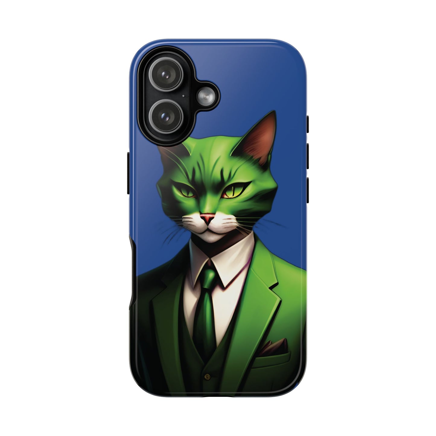 Husă Iphone 17 GREEN SUIT CAT