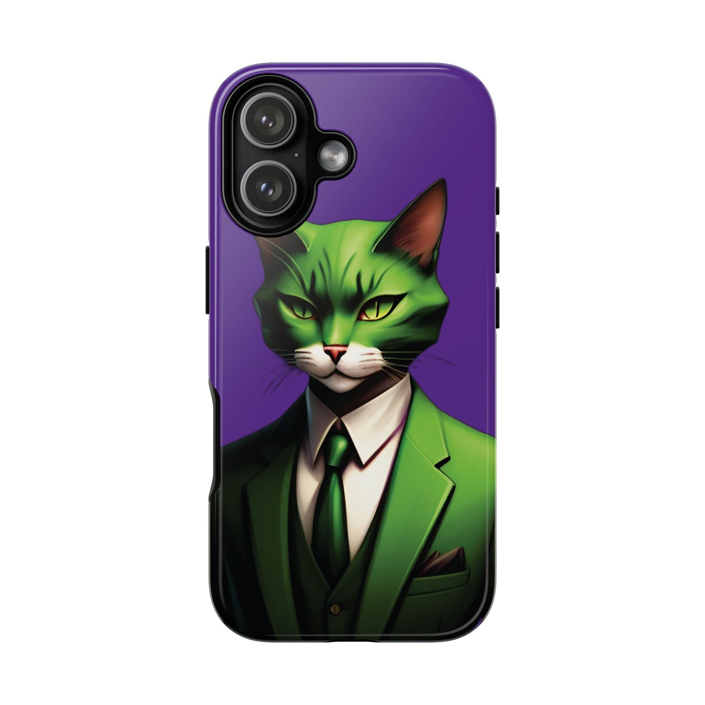 Husă Iphone 17 GREEN SUIT CAT