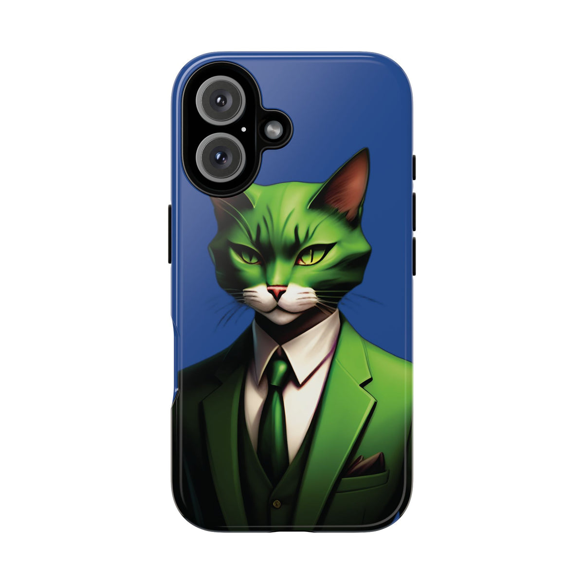 Husă Iphone 16 GREEN SUIT CAT