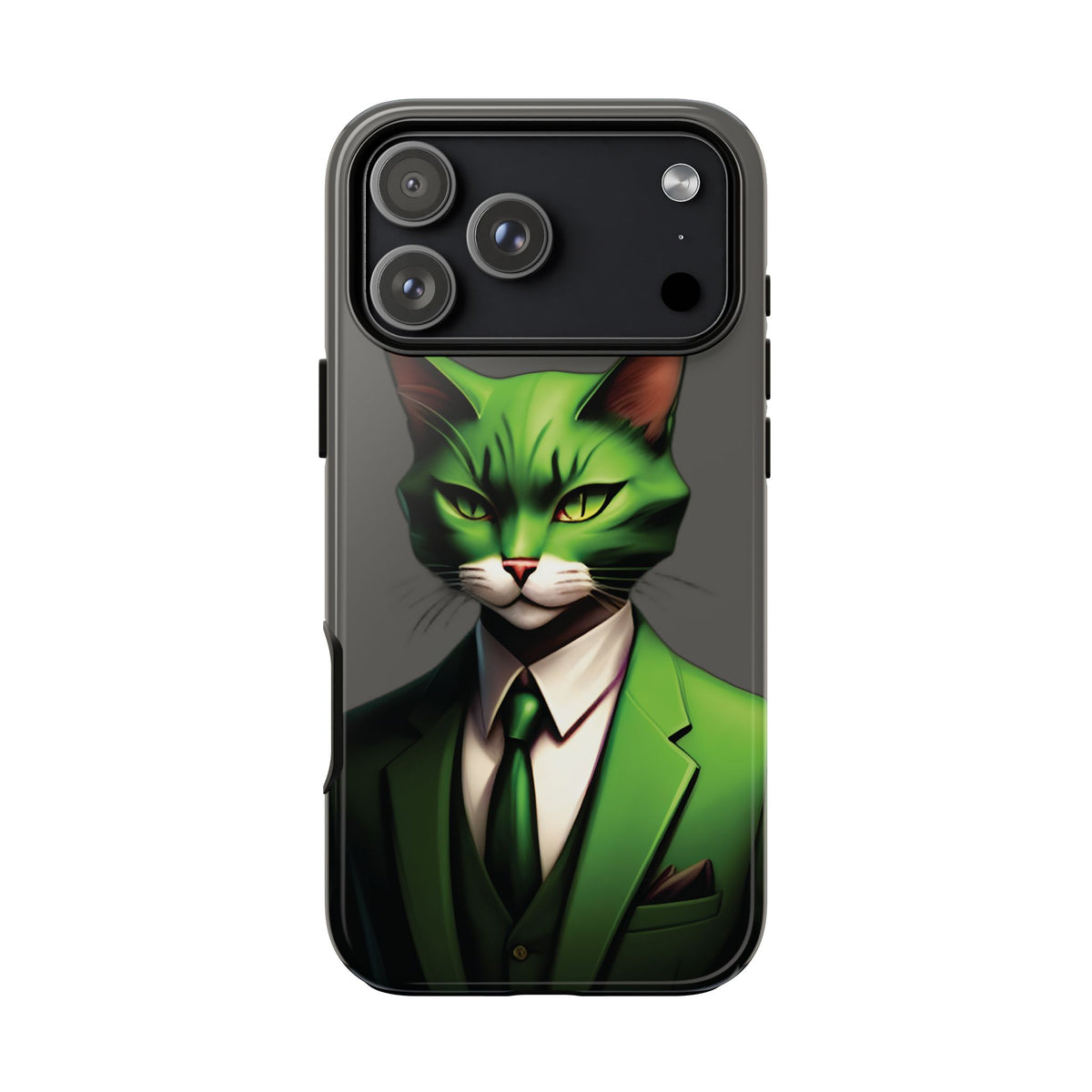 Husă Iphone 17 Pro Max GREEN SUIT CAT