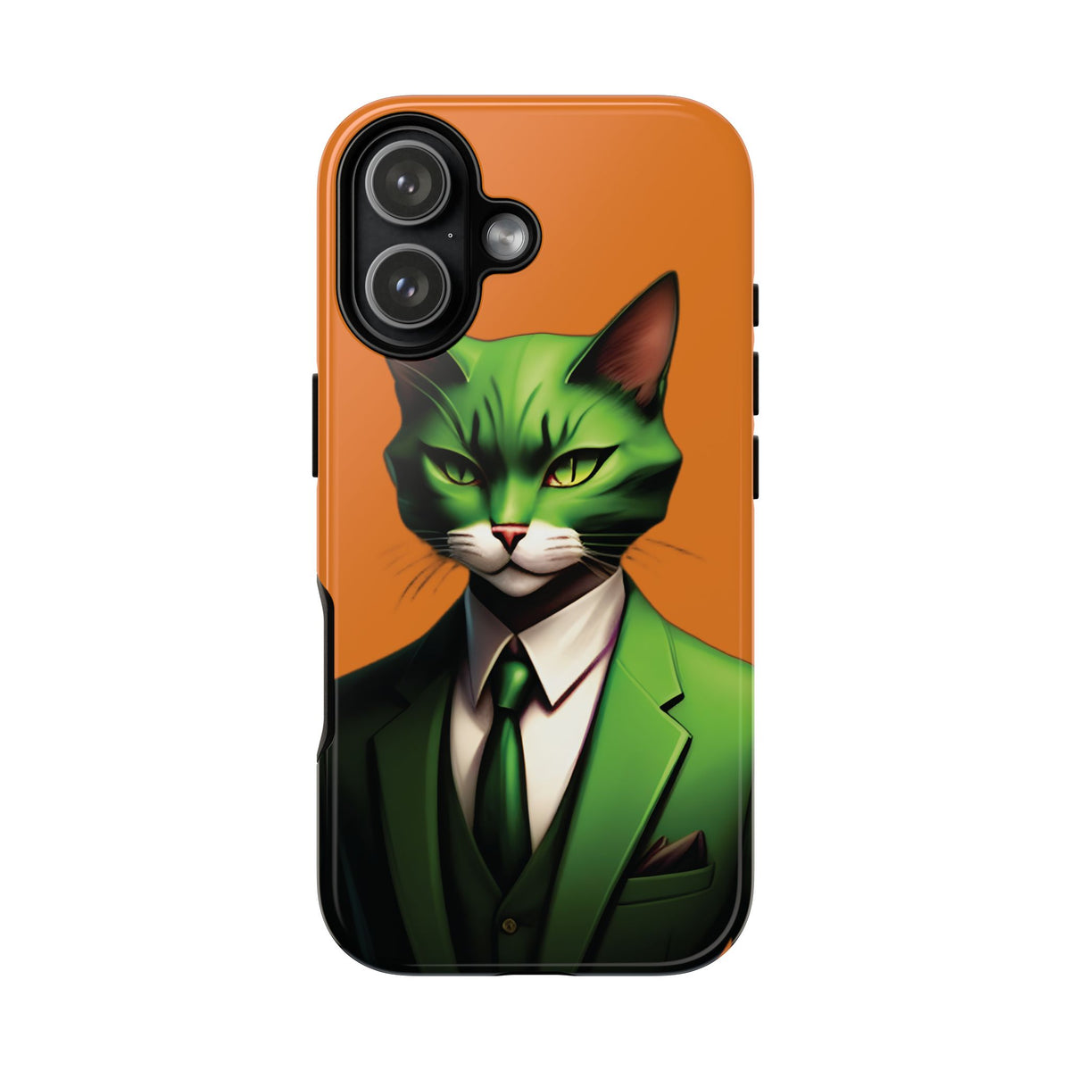 Husă Iphone 17 GREEN SUIT CAT