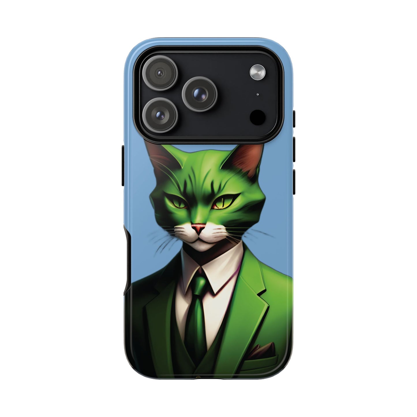 Husă Iphone 17 Pro GREEN SUIT CAT