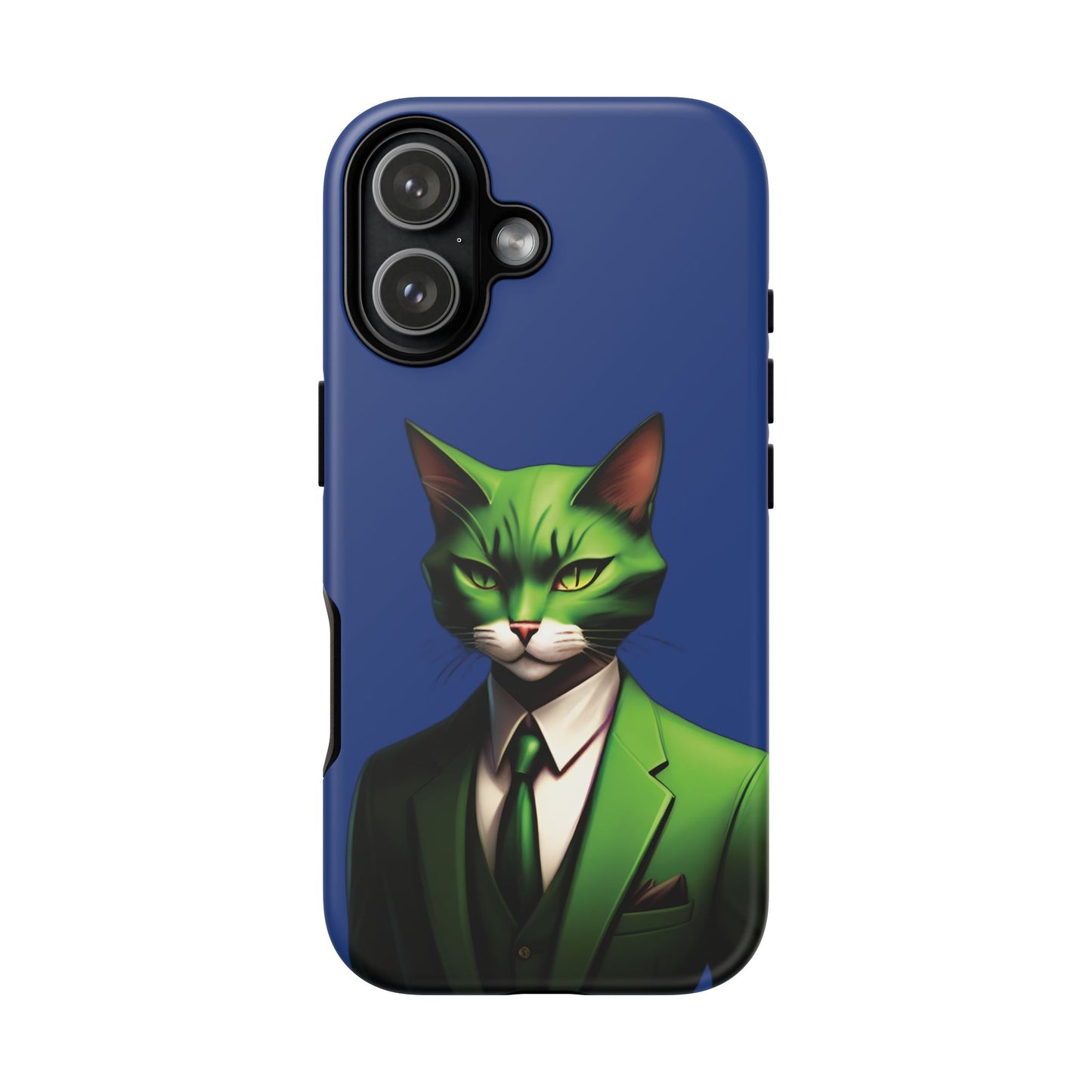Husă Iphone 17 GREEN SUIT CAT Mat