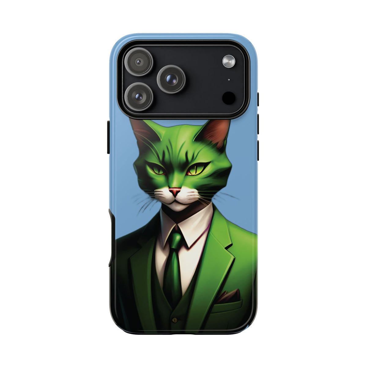 Husă Iphone 17 Pro Max GREEN SUIT CAT