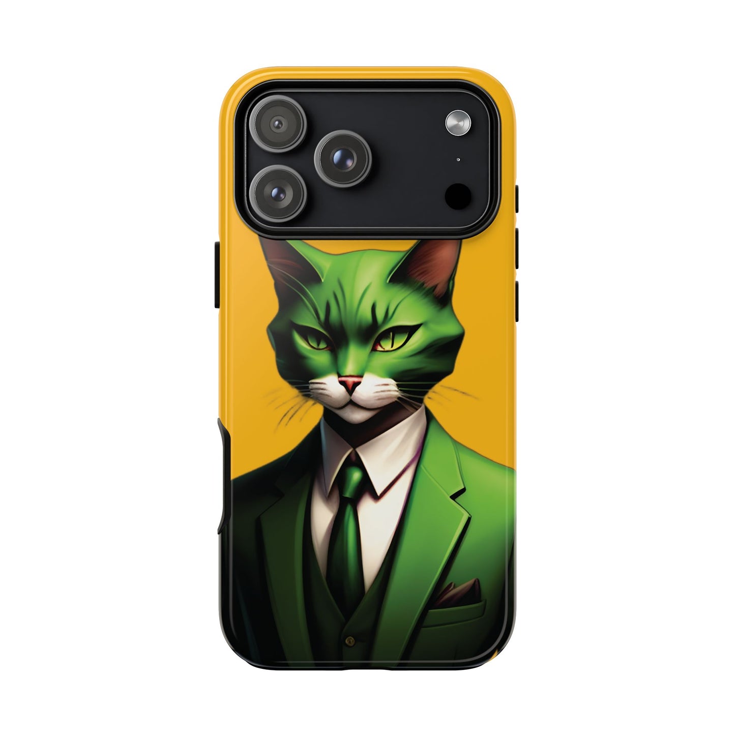 Husă Iphone 17 Pro Max GREEN SUIT CAT