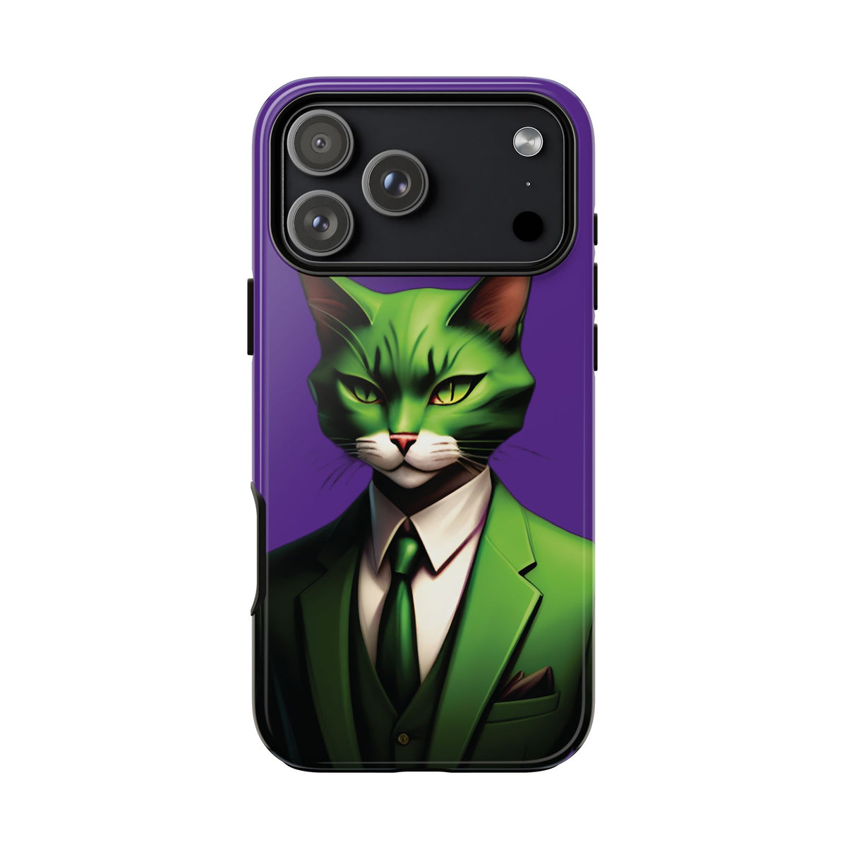 Husă Iphone 17 Pro Max GREEN SUIT CAT